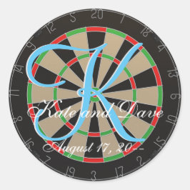 Adesivo Redondo Desenhador de Bulls-eye 3d Prêmio de Casamento de