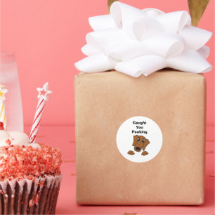 Adesivo Redondo desenho animado vermelho-vermelho