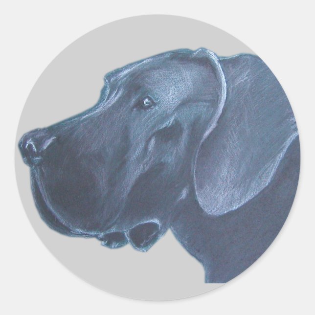 Adesivo Redondo Desenho de cachorro (Frente)