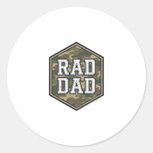 Adesivo Redondo Desenho de Gravura Vintage Hexágono Camuflado do R