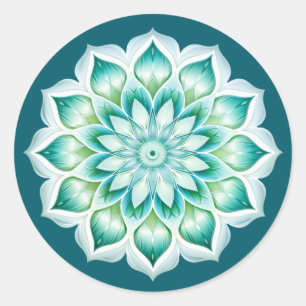 Adesivo Redondo Desenho de Mandala / Flor