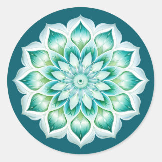 Adesivo Redondo Desenho de Mandala / Flor