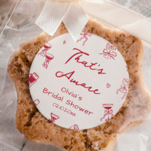 Adesivo Redondo Desenho de Mão Vermelha que é mais Chá de panela