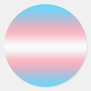 Adesivo Redondo Desenho de padrão de bandeira do orgulho transgêne