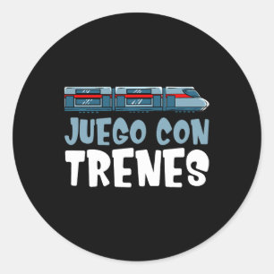 Adesivo Redondo Desenho Do Vagão De Locomotiva Do Comboio