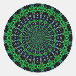Adesivo Redondo Desenho Fractal de Plasma Elétrico Futurista