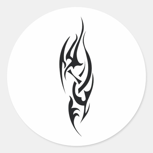 Adesivo Redondo Desenho Inspirado em Arte de Tatuagem Tradicional (Frente)