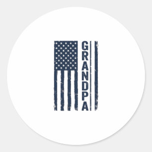 Adesivo Redondo Desenho Patriótico Distressed da Bandeira American