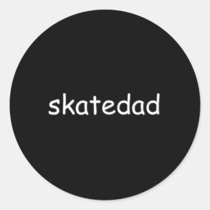 Adesivo Redondo Desenho Skatedad para pais que fazem skate