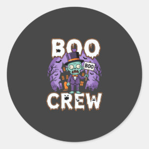 Adesivo Redondo Desenho Vetorial de Família Zumbi da Turma do Boo 