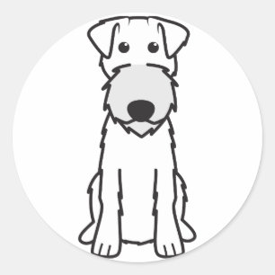 Adesivo Redondo Desenhos animados do cão de Terrier irlandês