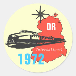 Adesivo Redondo Desenhos de ferrovia de império DDR