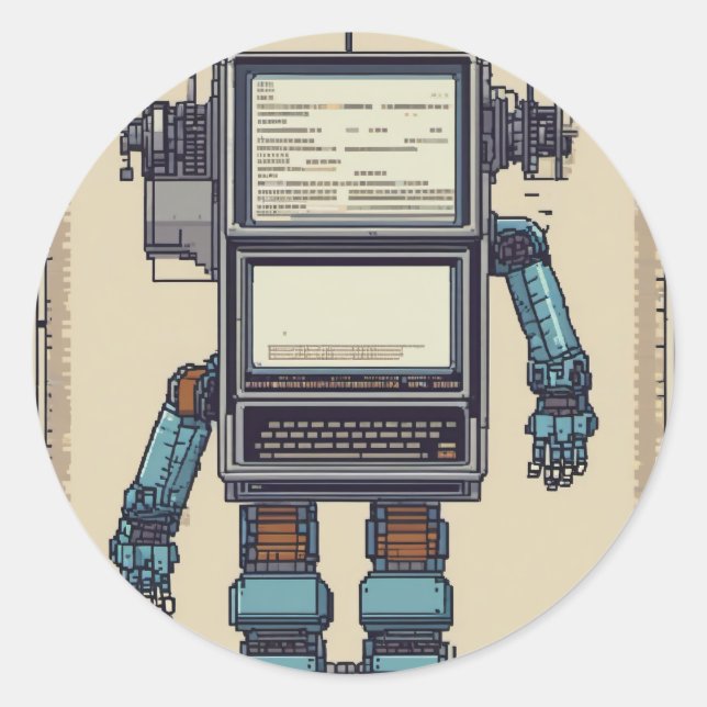 Adesivo Redondo Desenvolvedor de Software Programador Codificação  (Frente)