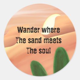 Adesivo Redondo Desert Soul Wanderer