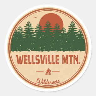 Adesivo Redondo Deserto da Montanha Wellsville Utah
