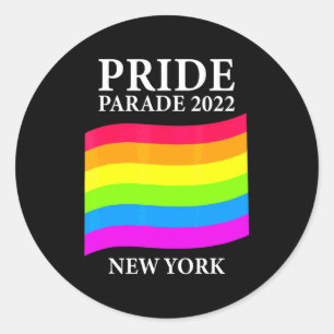 Adesivo Redondo Desfile do Orgulho 2022 Cidade de Nova York _1