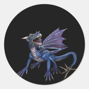 Adesivo Redondo Design 1 de Blueish/Purple : Fantasy Stickers