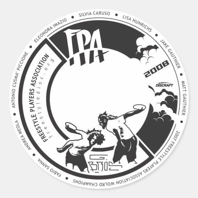 Adesivo Redondo design 2008 [Stickers] (Frente)