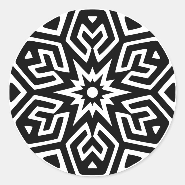 Adesivo Redondo Design abstrato (Frente)