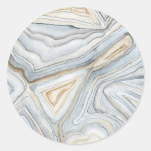 Adesivo Redondo Design Abstrato com Cinza