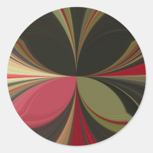 Adesivo Redondo Design abstrato com Impressão de arte de linhas fl