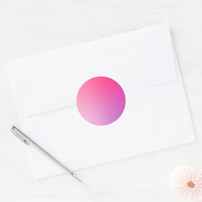 Adesivo Redondo Design Abstrato com Vinheta de Círculo em Gradient (Envelope)