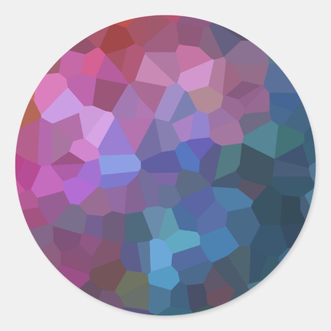 Adesivo Redondo Design Abstrato do bar Mitzvah (Frente)