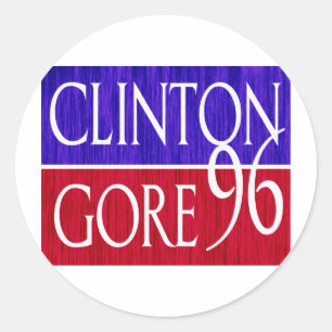 Adesivo Redondo Design afligido de Clinton Gore 96