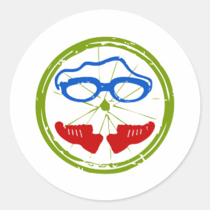 Adesivo Redondo Design artístico legal do Triathlon