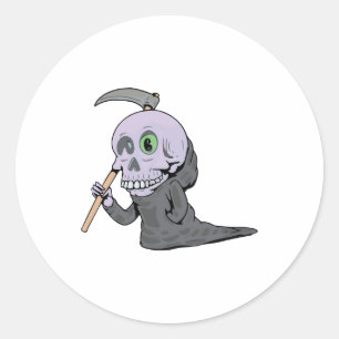 Adesivo Redondo Design assustador de Halloween