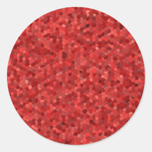 Adesivo Redondo Design azulejo de brilho vermelho