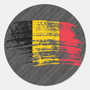 Adesivo Redondo Design belga legal da bandeira
