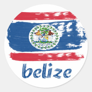 Adesivo Redondo Design belizence da bandeira