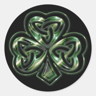 Adesivo Redondo Design Células de Shamrock 2 Stickers