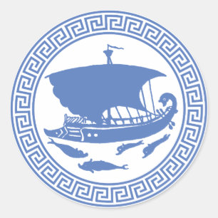 Adesivo Redondo Design chave grego