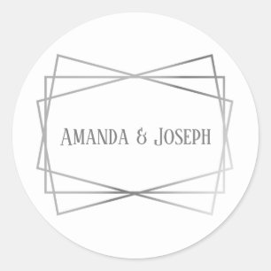 Adesivo Redondo Design Cinza Médio - Vinheta Círculo