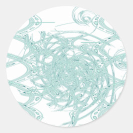 Adesivo Redondo Design claro verde branco