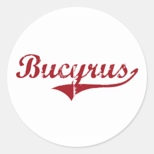 Adesivo Redondo Design clássico de Bucyrus Ohio