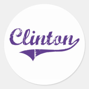 Adesivo Redondo Design clássico de Clinton Louisiana