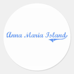 Adesivo Redondo Design clássico de Florida da ilha de Anna Maria