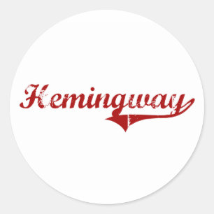 Adesivo Redondo Design clássico de Hemingway South Carolina