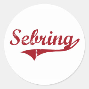 Adesivo Redondo Design clássico de Sebring Ohio