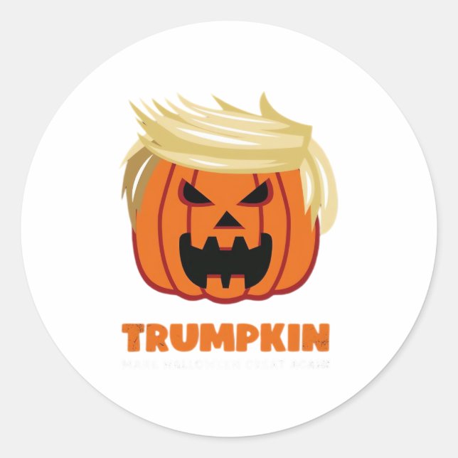 Adesivo Redondo Design Clássico Trumpkin (Frente)