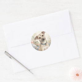 Adesivo Redondo Design Convidativo para Amantes de Animais de Esti