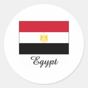 Adesivo Redondo Design da bandeira de Egipto