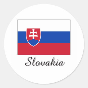 Adesivo Redondo Design da bandeira de Slovakia