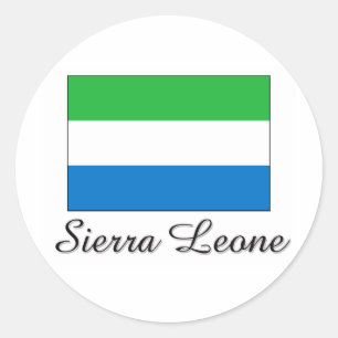 Adesivo Redondo Design da bandeira do Sierra Leone
