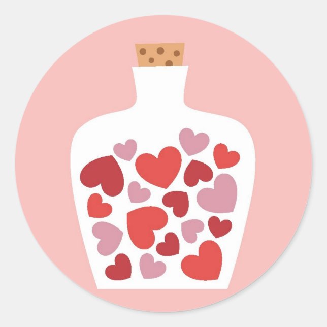 Adesivo Redondo design da placa dia de os namorados (Frente)