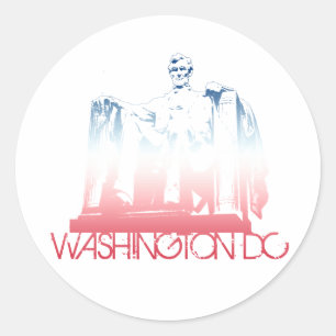 Adesivo Redondo Design da skyline do Washington DC