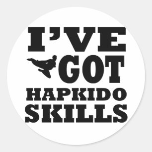 Adesivo Redondo Design das artes marciais de Hapkido